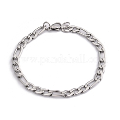 Устойчивые к потускнению модные женские браслеты-цепочки Figaro из нержавеющей стали 304&nbsp;LS-STAS-A028-B017P