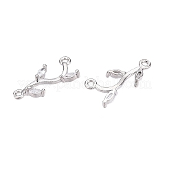 Connettori a maglie di ramificazione in ottone con zirconi cubici trasparenti&nbsp;X-KK-S359-156P-RS