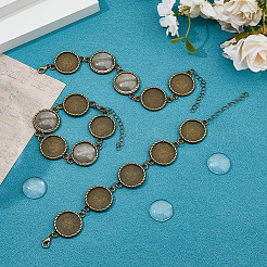 DIY Blanko Kuppel Legierung & Eisen Kette Armbänder Herstellungssets&nbsp;BJEW-HS00001