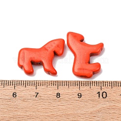 Perles de cheval synthétiques teintes en turquoise&nbsp;G-B015-06
