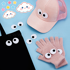 20 Stück Augen-Stickerei aus Polyester zum Aufbügeln/Aufnähen&nbsp;DIY-GA0010-06A-02
