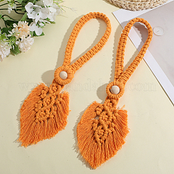 2 шт. подхваты для штор в виде листьев макраме ручной работы&nbsp;AJEW-CN0003-65D