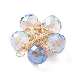 Стеклянные подвески из проволоки PALLOY-JF01319-02