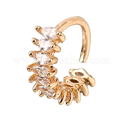 Anelli nasali a cerchio in micro pavé di zirconi cubici in ottone&nbsp;AJEW-G023-01G