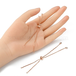 Браслеты с ползунком цепи из латуни с покрытием для стойки MAK-YW0001-04RG