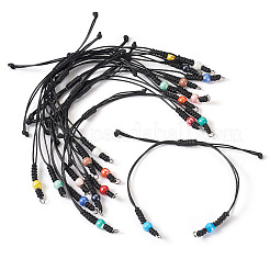 11 Stück 11 Farben schwarz gewachste Polyester geflochtene Kordel Armband machen&nbsp;AJEW-TA00029