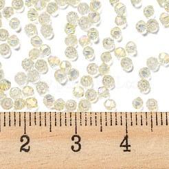 Прозрачные гальванические стеклянные бусины с полным радужным покрытием&nbsp;EGLA-M030-02A-FR04