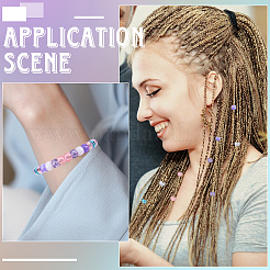 600 шт. двухцветные непрозрачные и полупрозрачные акриловые европейские бусины&nbsp;MACR-SC0002-02B