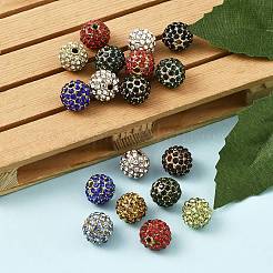 Бусины из сплава и страза&nbsp;RB-A034-10mm-G