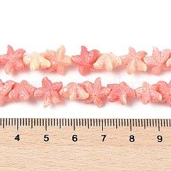 Синтетические нити окрашенных в ракушку бусин SHEL-K007-18