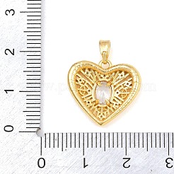 Pendentifs en laiton zircon cubique transparent&nbsp;CU-CBA9B49-01D-G