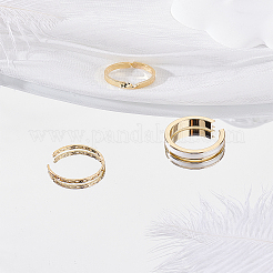 1 Schachtel Messing-Manschettenringe-Sets für Damen&nbsp;RJEW-LP0002-41