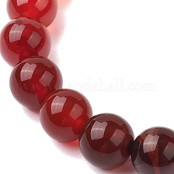 Круглые эластичные браслеты из натурального сердолика BJEW-TA00514-01