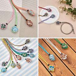 Плетеные шнуры из вощеной хлопчатобумажной нити макраме мешочек изготовление ожерелья&nbsp;AJEW-SW00019