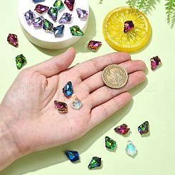 35шт 7 цвета подвески из гальванического стекла&nbsp;FIND-YW0005-99