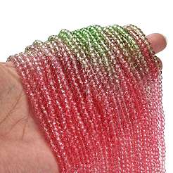 Fili di perline in vetro verniciato trasparente&nbsp;X1-DGLA-A034-T3mm-A18