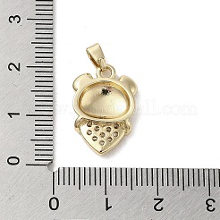 Латунные микропаве прозрачные подвески с фианитом KK-M275-13G