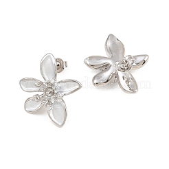 Accessoires de clous d'oreilles en laiton avec micro pavé zircone cubique&nbsp;CU-CBAA5EE-04P-03