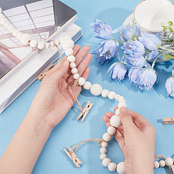 Деревянные гирлянды из бисера AJEW-WH0042-96