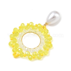 Pendentifs en verre et en laiton&nbsp;PALLOY-MZ01381