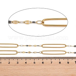 304ステンレス鋼エナメル加工オーバルリンクチェーン  イオンプレーティング（ip）  ハンダ付け  スプールで  18KGP本金メッキ  ブラック  4.5x2x0.8mm&nbsp;CHS-K021-15G-04
