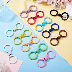 12 шт. 12-х цветные застежки с пружинным затвором из сплава FIND-TA0008-03