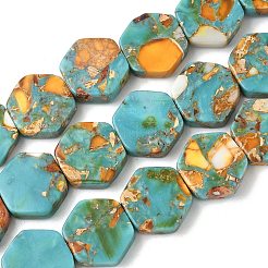 Окрашенные синтетические нити из имперской яшмы G-D337-14mm-A02