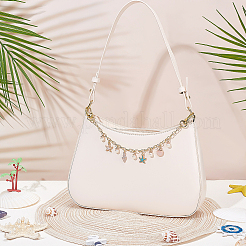 Подвеска в форме морской звезды и имитации круглого жемчуга из сплава эмали&nbsp;HJEW-ME00047