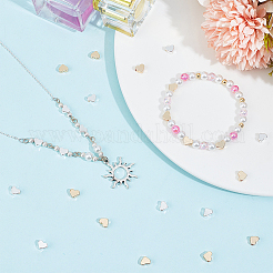 60шт 2 цвета латунные бусины&nbsp;KK-BBC0022-42