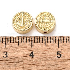 Плоские круглые латунные бусины KK-K408-64G-01