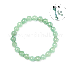 Verde perle di avventurina rotondi estendono bracciali&nbsp;BJEW-PH0001-8mm-24