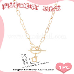 Colliers avec pendentif lettre en acier inoxydable 304&nbsp;NJEW-LP0001-52U-G