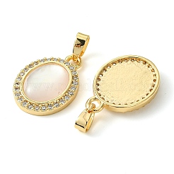 Латунные микропаве прозрачные подвески с фианитом&nbsp;KK-M277-07C-G