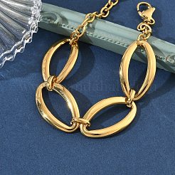 Zweifarbige Gliederarmbänder aus Edelstahl 304&nbsp;BJEW-P396-01A-G