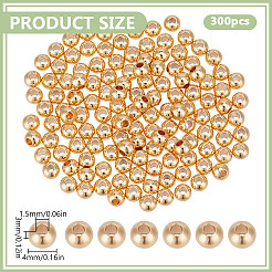 300 шт. латунные распорные бусины для покрытия стойки KK-DR0001-27G-03