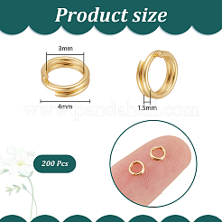 200 шт. латунные разрезные кольца FIND-UN0016-25A