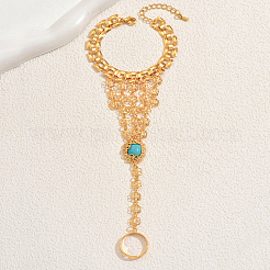 Браслеты-кольца из сплава с цветочным узором в стиле бохо для женщин PG0157