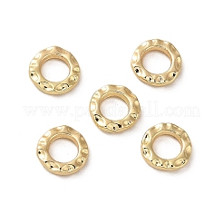 ラックメッキ亜鉛合金リンクリング  長持ちメッキ  丸いリング  ハンマー  18KGP本金メッキ  8x1.8mm  内径：4mm&nbsp;PALLOY-F305-06A-G