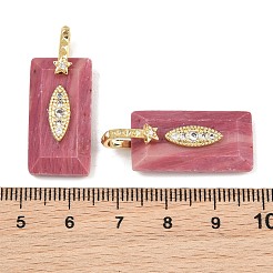 Pendentifs à facettes en rhodonite naturelle&nbsp;GG-CBA4154-06G-06