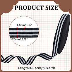 Rubans à rayures en polyester&nbsp;SRIB-WH0011-326C