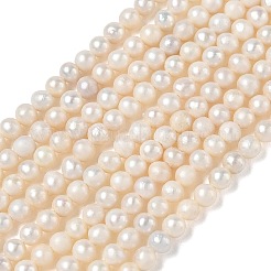 Hebras de perlas de agua dulce cultivadas naturales&nbsp;PA-CBAC463-25
