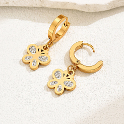 Модные классические серьги-кольца из нержавеющей стали 201 в форме бабочки&nbsp;MR2941