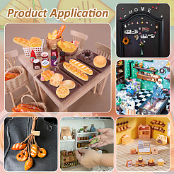 100 шт. 2 стиля миниатюр из смолы для еды&nbsp;AJEW-NB0008-55