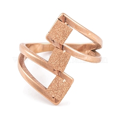 Кольцо квадратное из нержавеющей стали 304 для женщин&nbsp;RJEW-C086-24-RG