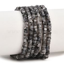 Натуральные нити бус из ларвикита&nbsp;G-G345-C05-2x4mm