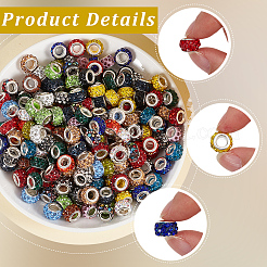 400 pz 20 colori perline europee in argilla polimerica fatte a mano con strass&nbsp;CPDL-PA0001-01B