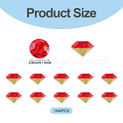 1 sachet de cabochons de strass en verre à dos pointu&nbsp;RGLA-TADJ0001-01A-06