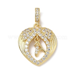 Латунные микропаве прозрачные подвески с фианитом KK-L253-16G