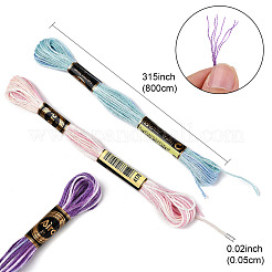 24 моток 6 цвета 6-слойная полиэфирная мулине для вышивания OCOR-FS0001-04