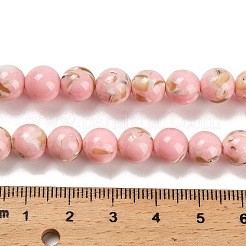 Собранные нити бусин из синтетического камня и ракушек трохус G-B128-08C-03